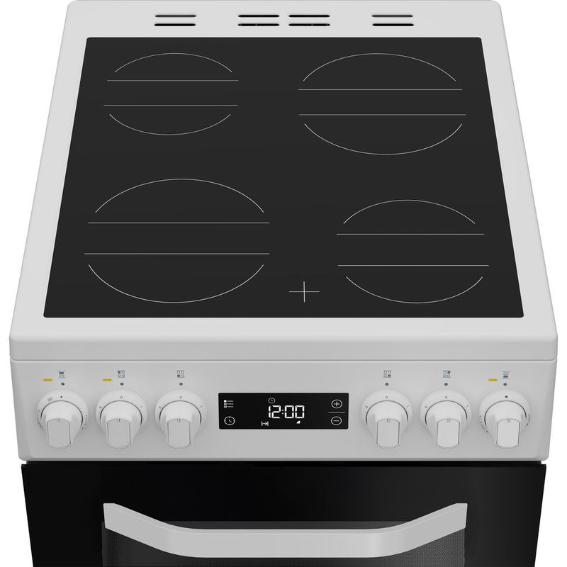 Hotpoint-Double-Cooker-HDE5VDCW-White-A-Vitroceramic-Heating-element