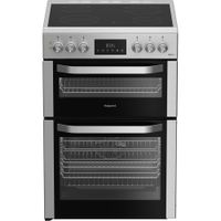 Hotpoint HDE6VDCX 60cm Electric Double Cooker with Multiflow - Stainless Steel