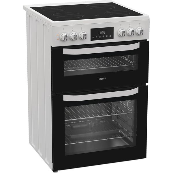 Hotpoint-Double-Cooker-HTE6VDCW-White-A-Perspective
