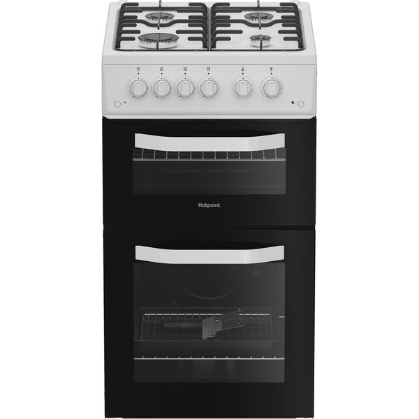 Hotpoint-Double-Cooker-HTG5GCW-White-A--Frontal