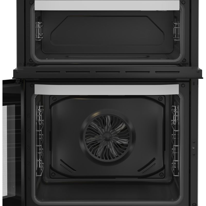 Hotpoint-Double-Cooker-HDE6VDW-White-A-Frontal-open