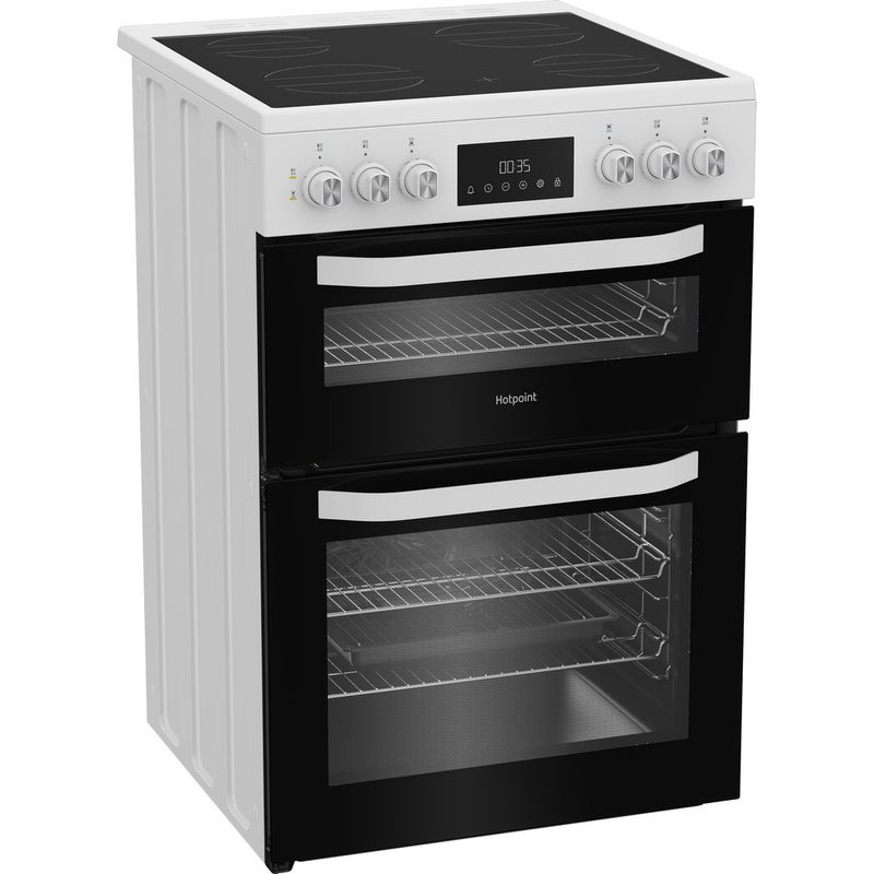 Hotpoint-Double-Cooker-HDE6VDW-White-A-Perspective