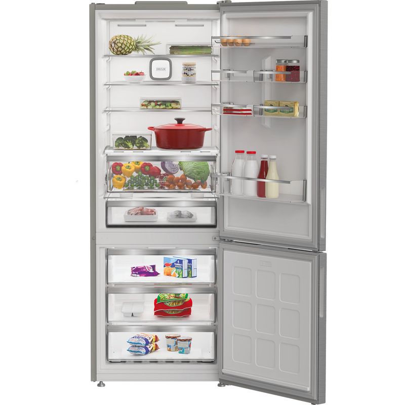 Hotpoint Fridge Freezer Freestanding HPK2 6493 XP5UK Pet Inox 2 doors Lifestyle frontal open