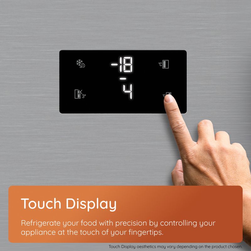 Hotpoint Fridge Freezer Freestanding HPK2 6493 XP5UK Pet Inox 2 doors Lifestyle detail
