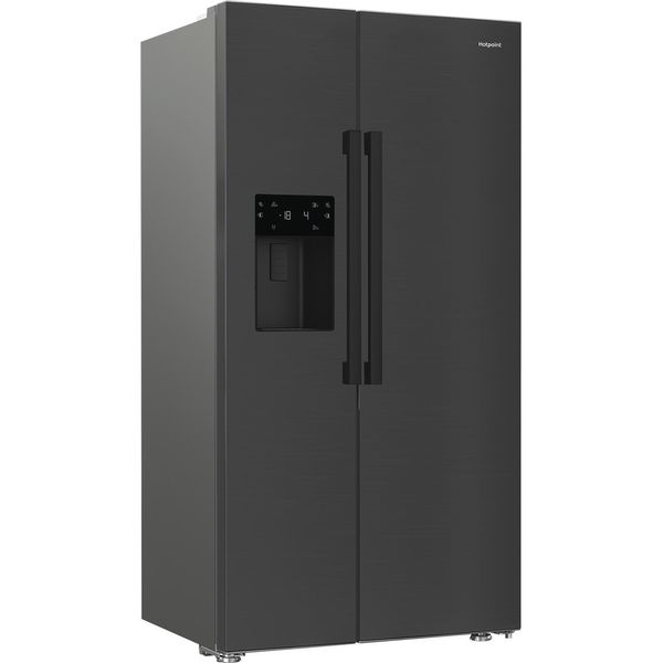 Hotpoint Side-by-Side Freestanding HPG2 6574W XBR5UK ARC 764 Manhattan Gray Perspective