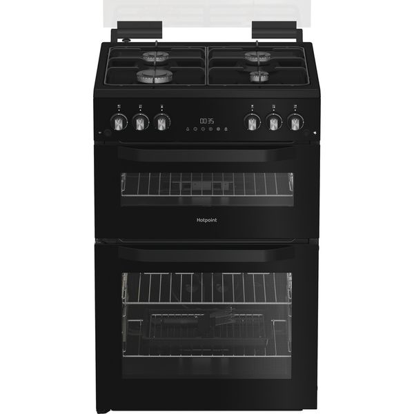 Hotpoint-Double-Cooker-HTG6GDCB1-Black-A--Frontal