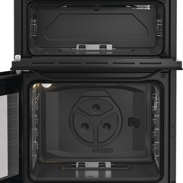 Hotpoint-Double-Cooker-HTG6GDCB1-Black-A--Frontal-open