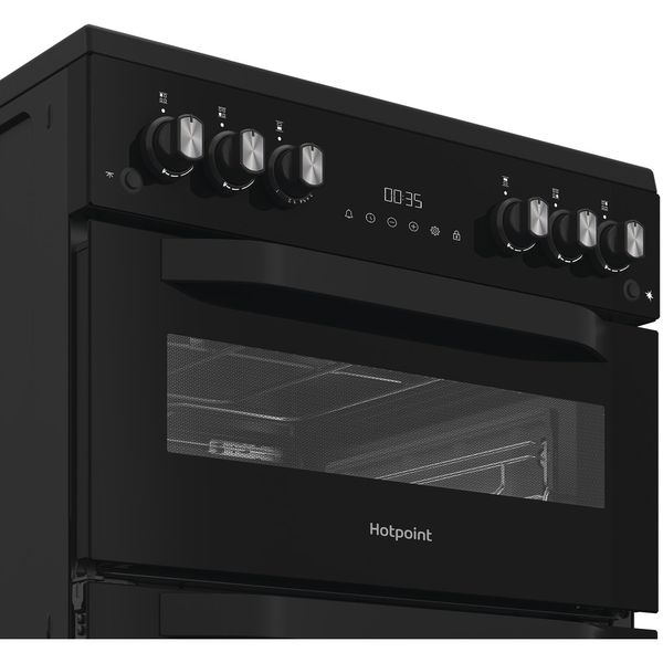 Hotpoint-Double-Cooker-HTG6GDCB1-Black-A--Control-panel
