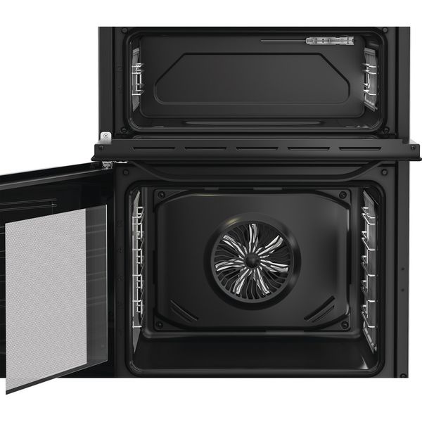 Hotpoint Double Cooker HDD6GDC2B1 Black A Frontal open