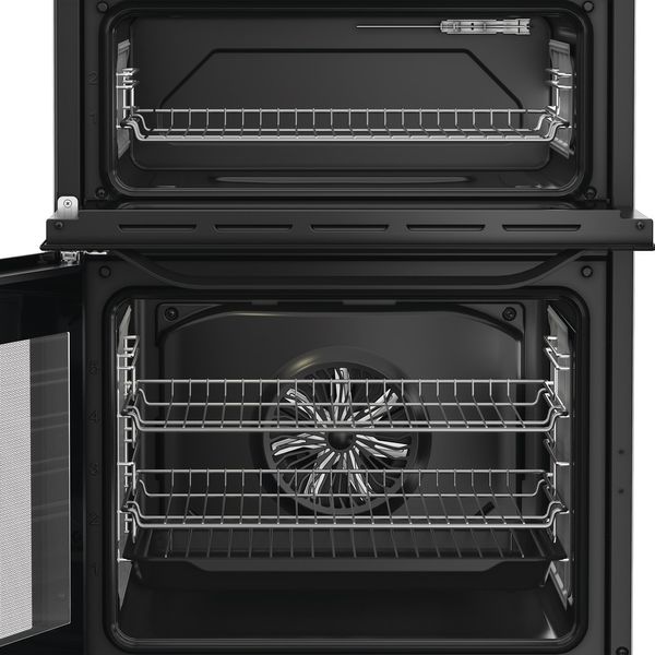 Hotpoint Double Cooker HDD6GDC2B1 Black A Lifestyle frontal open