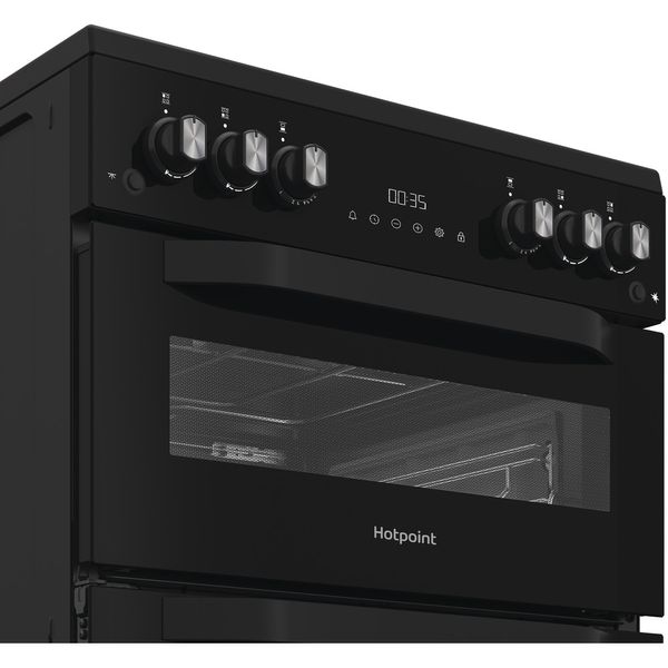 Hotpoint-Double-Cooker-HDG6GDCB1-Black-A--Control-panel