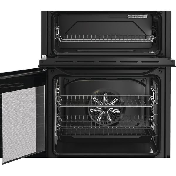 Hotpoint-Double-Cooker-HTE6VDCB1-Black-A-Lifestyle-frontal-open