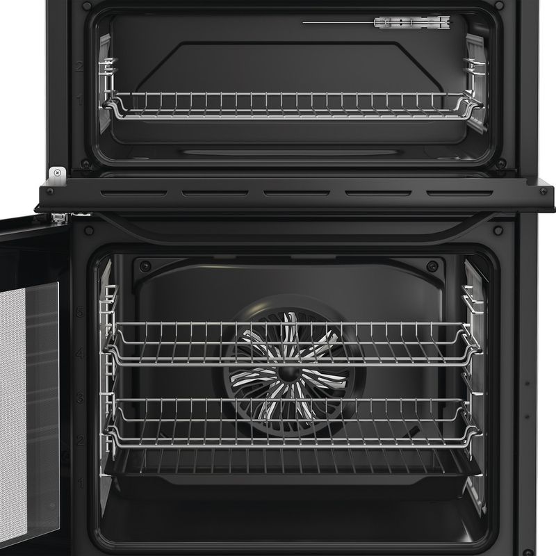 Hotpoint-Double-Cooker-HDE6IDC2B1-Black-A-Lifestyle-frontal-open