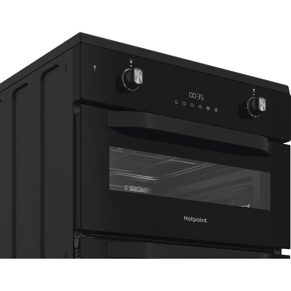 Hotpoint Double Cooker HDE6IDC2B1 Black A Control panel