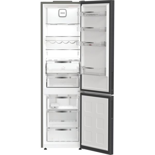 Hotpoint Fridge Freezer Freestanding HPK 26403 XBR5UK Manhattan Grey 2 doors Frontal open