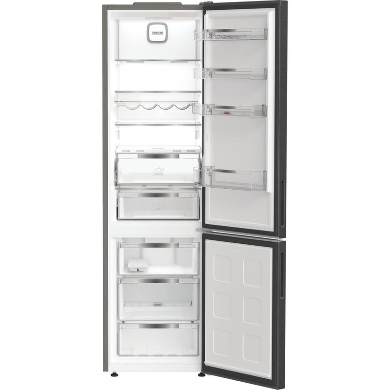 Hotpoint Fridge Freezer Freestanding HPK 26403 XBR5UK Dark Grey 2 doors Frontal open