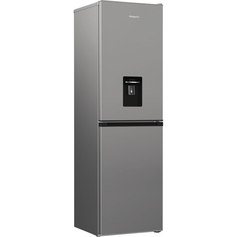 Hotpoint Fridge Freezer Freestanding HPKH 1261W S5UK Silver 2 doors Perspective