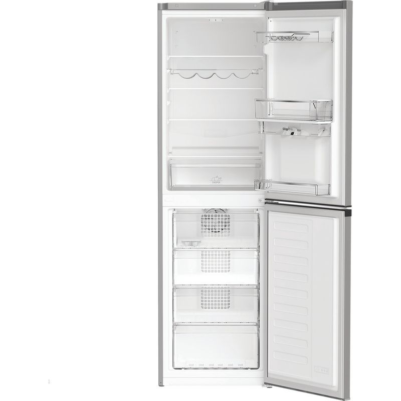 Hotpoint Fridge Freezer Freestanding HPKH 1261W S5UK Silver 2 doors Frontal open