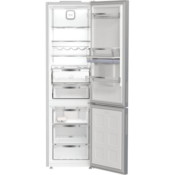 Hotpoint Fridge Freezer Freestanding HPK 26403W XP5UK New Silver – ARC 1035 2 doors Frontal open