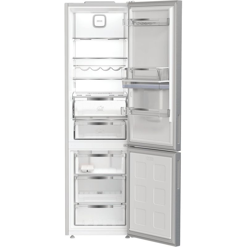 Hotpoint Fridge Freezer Freestanding HPK 26403W XP5UK Pet Inox 2 doors Frontal open