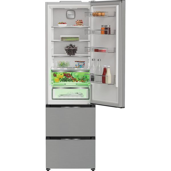 Hotpoint Fridge Freezer Freestanding HPKF 5351 XP4UK ARC 764 Manhattan Gray 2 doors Lifestyle frontal open