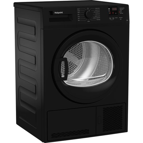 Hotpoint Dryer C HD C82 BBGD UK Black Perspective