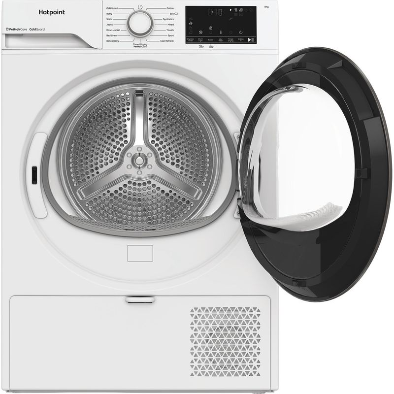 Hotpoint-Dryer-C-HSD-82M-WW-UK-White-Frontal-open