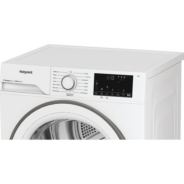 Hotpoint Dryer C HSD 82M WW UK White Lifestyle control panel