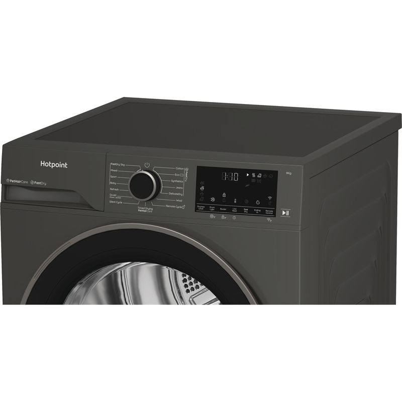 Hotpoint Dryer C HD 94M GBS UK Manhattan Grey Lifestyle control panel