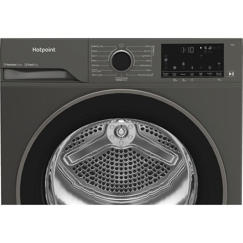 Hotpoint Dryer C HD 94M GBS UK Manhattan Grey Control panel