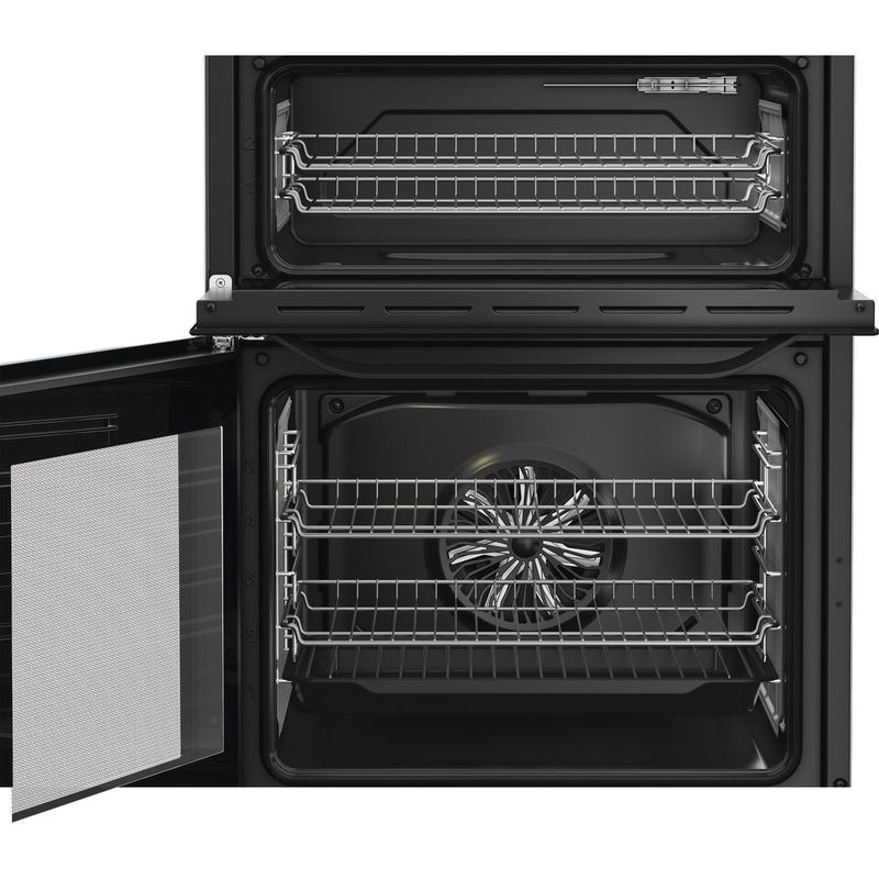 Hotpoint-Double-Cooker-HDE6VDC2B1-Black-A-Lifestyle-frontal-open