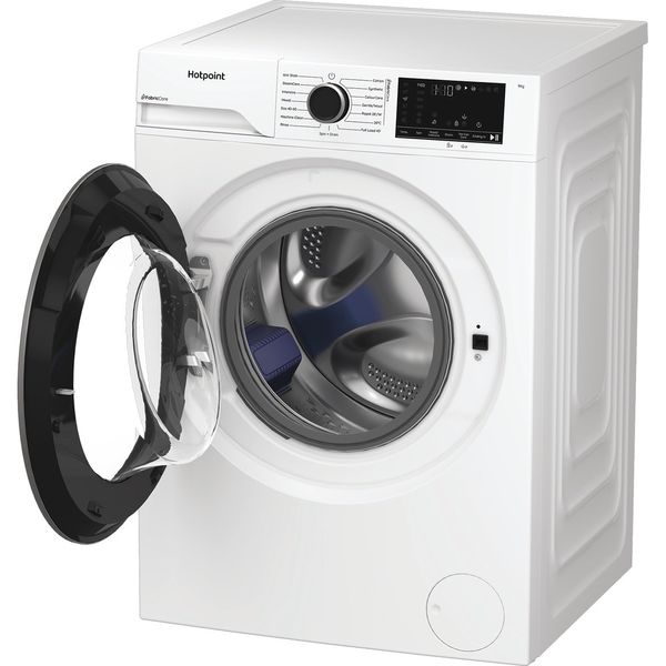 Hotpoint-Washing-machine-Freestanding-HB-93-CARE-UK-White-Front-loader-A-Perspective-open