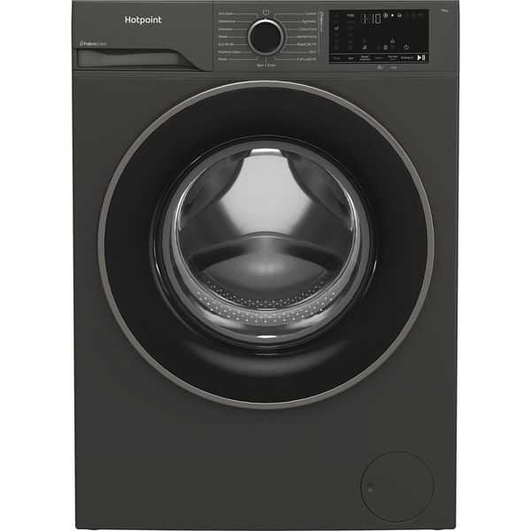Hotpoint-Washing-machine-Freestanding-HB-93G-CARE-UK-Manhattan-Grey-Front-loader-A-Frontal