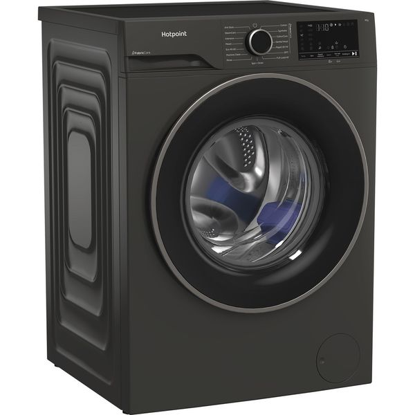 Hotpoint-Washing-machine-Freestanding-HB-93G-CARE-UK-Manhattan-Grey-Front-loader-A-Perspective