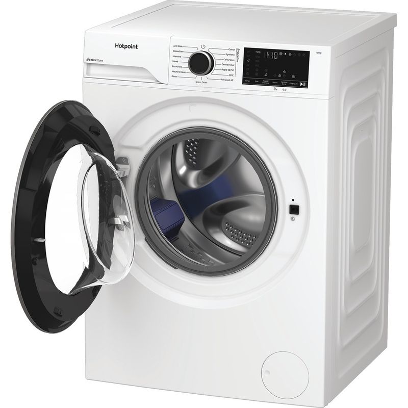 Hotpoint-Washing-machine-Freestanding-HB-103-CARE-UK-White-Front-loader-A-Perspective-open