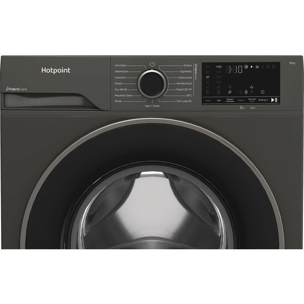 Hotpoint-Washing-machine-Freestanding-HB-103G-CARE-UK-Manhattan-Grey-Front-loader-A-Control-panel