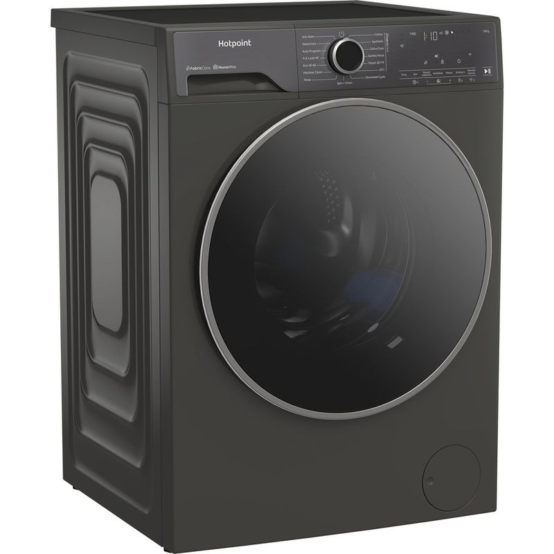 Hotpoint-Washing-machine-Freestanding-HP-105GA-CARE-UK-Manhattan-Grey-Front-loader-A-Perspective