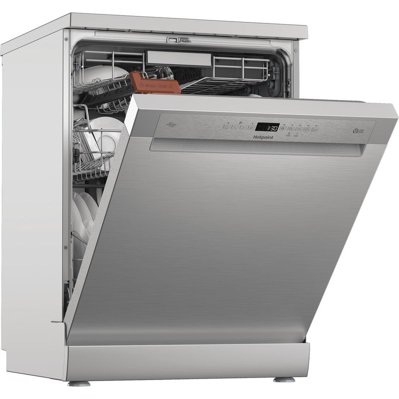 Hotpoint-Dishwasher-Freestanding-H8F-HP51X-UK-Freestanding-B-Perspective-open