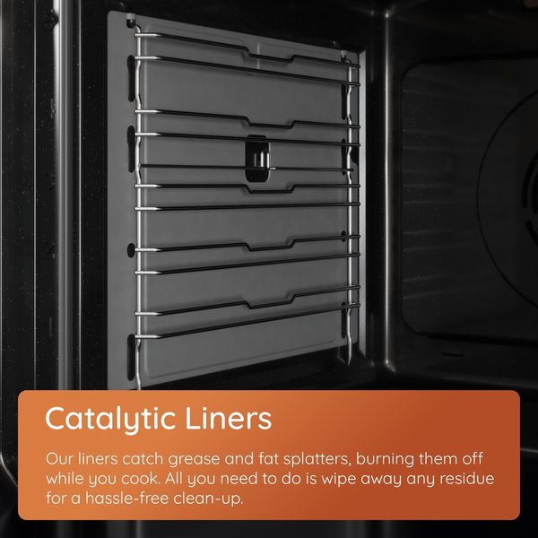 Hotpoint-Double-Cooker-HTG5GCB-Black-A--Enamelled-Sheetmetal-Lifestyle-detail