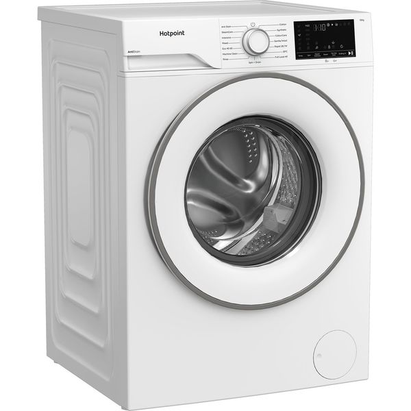 Hotpoint-Washing-machine-Freestanding-H-101-ANTI-STAIN-UK-White-Front-loader-A-Perspective