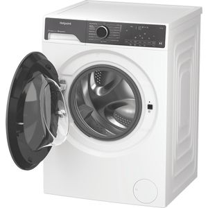 Hotpoint-Washer-dryer-Freestanding-HPD-9693-CARE-UK-White-Front-loader-Perspective-open