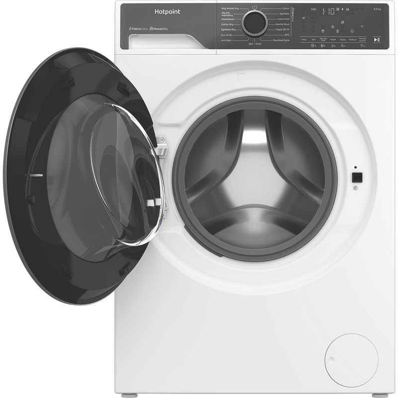 Hotpoint-Washer-dryer-Freestanding-HPD-9693-CARE-UK-White-Front-loader-Frontal-open
