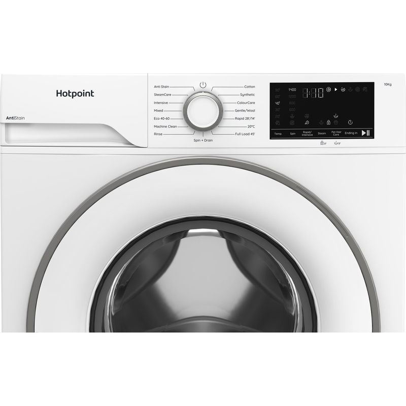 Hotpoint-Washing-machine-Freestanding-H-101-ANTI-STAIN-UK-White-Front-loader-A-Control-panel