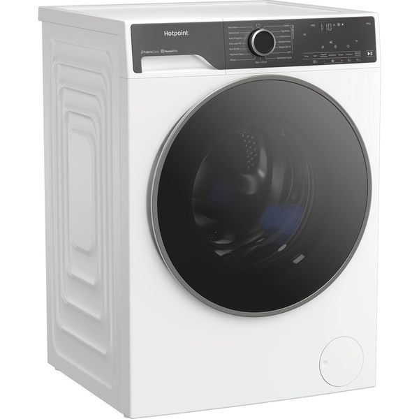 Hotpoint Washing machine Freestanding HP 124A CARE UK White Front loader A Perspective
