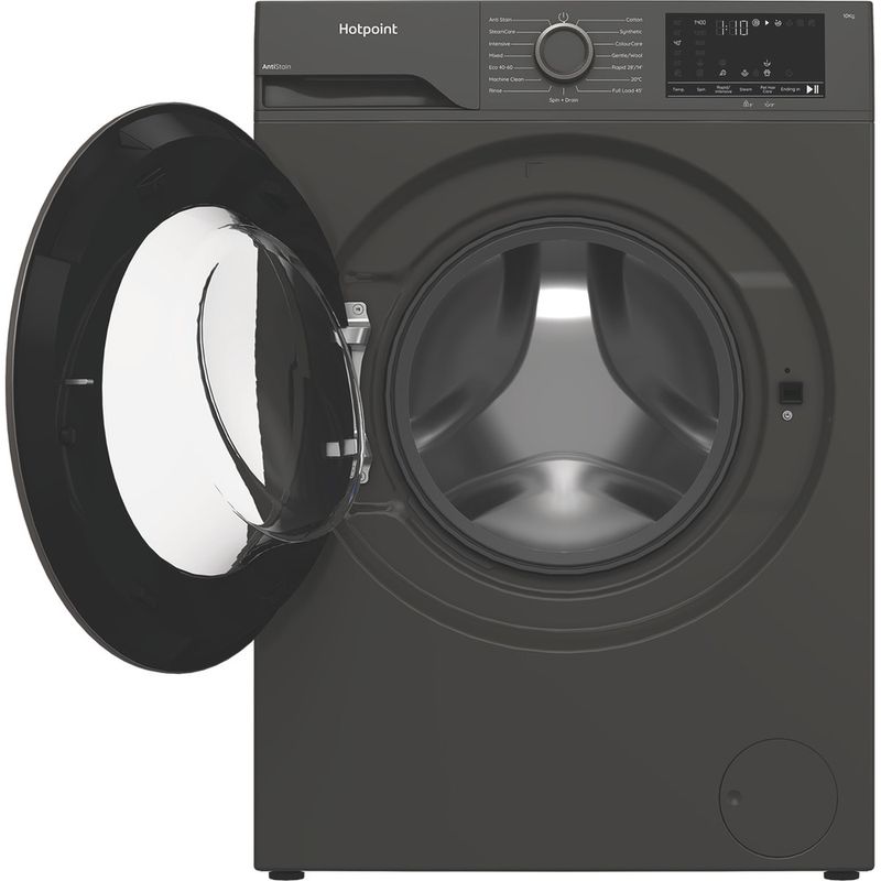 Hotpoint-Washing-machine-Freestanding-H-101G-ANTI-STAIN-UK-Manhattan-Grey-Front-loader-A-Frontal-open