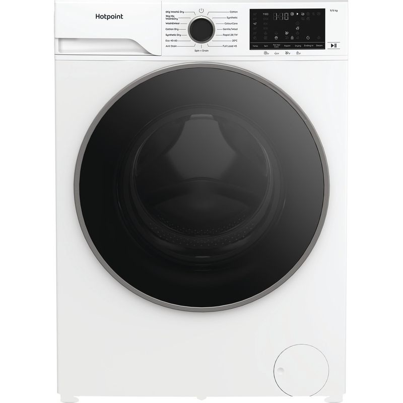 Hotpoint-Washer-dryer-Freestanding-HBD-9681-ANTI-STAIN-UK-White-Front-loader-Frontal