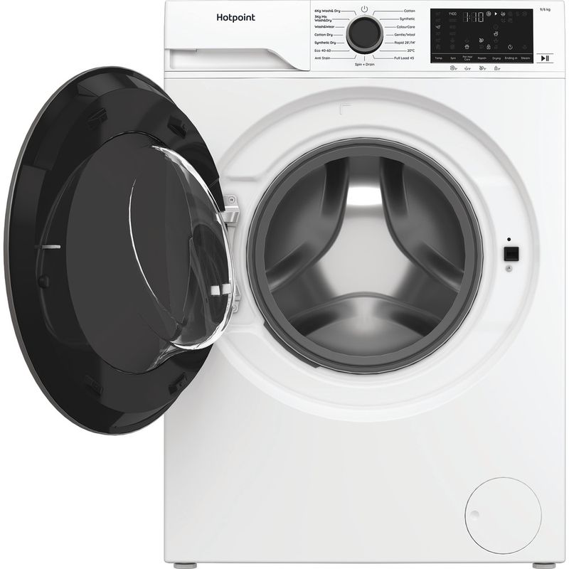 Hotpoint-Washer-dryer-Freestanding-HBD-9681-ANTI-STAIN-UK-White-Front-loader-Frontal-open