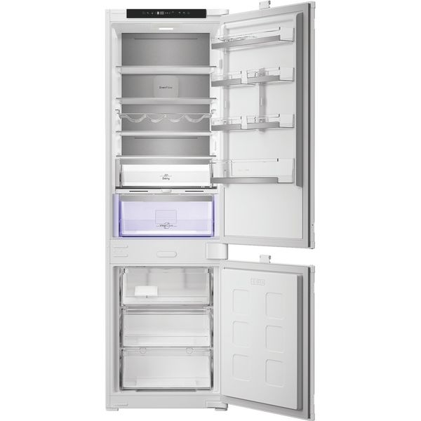 Hotpoint Fridge Freezer Built-in HPK2 5293 B5UK Zinc Metal 2 doors Frontal open
