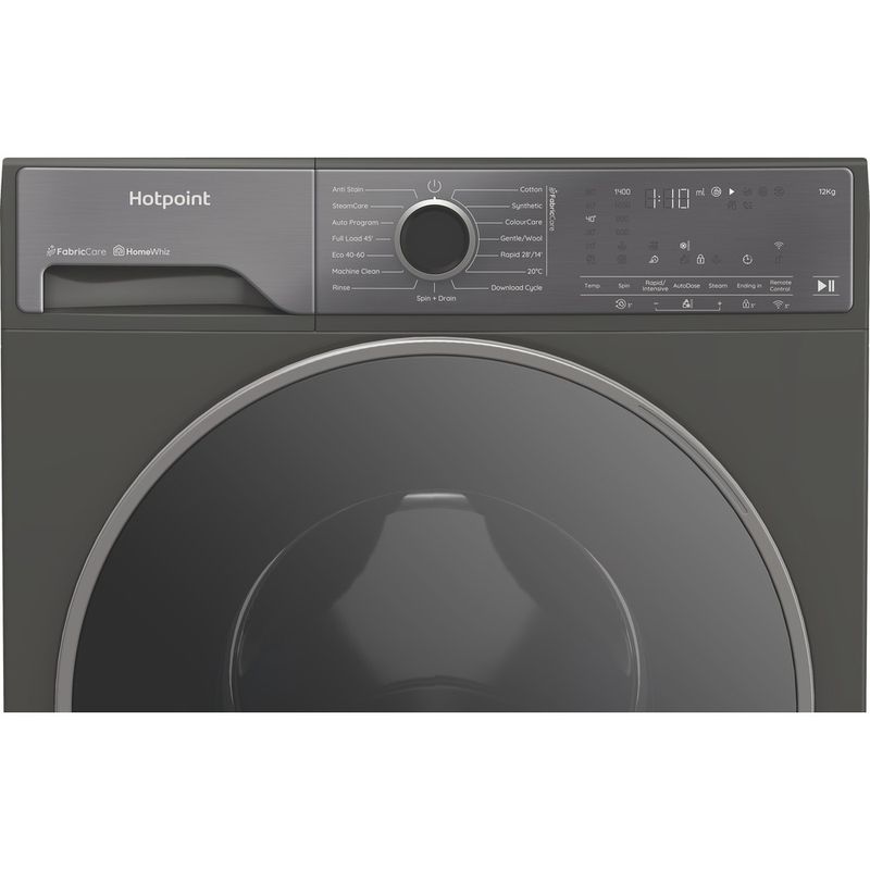Hotpoint Washing machine Freestanding HP 124GA CARE UK Manhattan Grey Front loader A Control panel