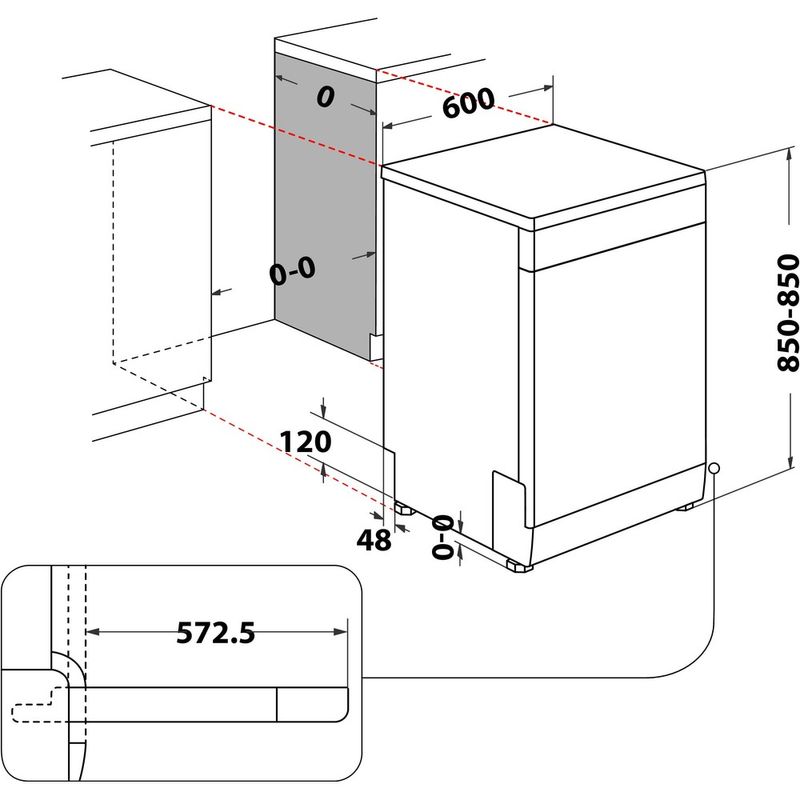 Hotpoint-Dishwasher-Freestanding-HP2FFC14BN6BUK-Freestanding-C-Technical-drawing